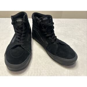 Vans Men’s Size 11 Off The Wall SK8-Hi Shoes Triple Black High Top Canvas Skate